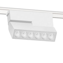 Cargar imagen en el visor de la galería, Foco abatible aluminio blanco para riel magnetico SLIM 11,5cm  LED 10W - ARFO0083
