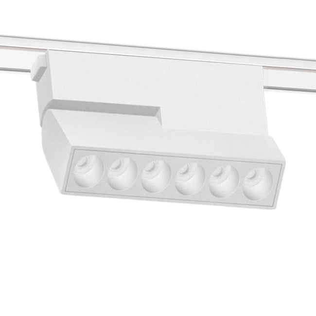 Foco abatible aluminio blanco para riel magnetico SLIM 11,5cm  LED 10W - ARFO0083