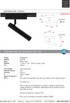 Foco dirigible magnético ultra slim negro LED 6W TUYA - ARFO0097