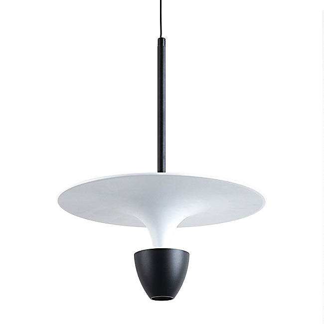 Lámpara colgante metal negro blanco Ø 26 x 35,5 cm LED 12W - ARLC0019