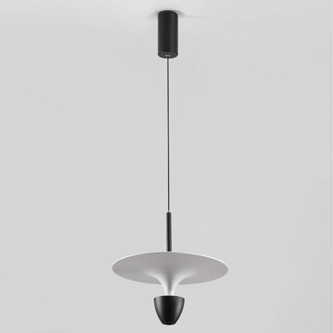 Lámpara colgante metal negro blanco Ø 26 x 35,5 cm LED 12W - ARLC0019