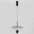 Lámpara colgante metal negro blanco Ø 26 x 35,5 cm LED 12W - ARLC0019