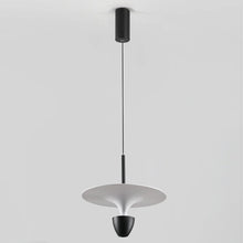 Cargar imagen en el visor de la galería, Lámpara colgante metal negro blanco Ø 26 x 35,5 cm LED 12W
