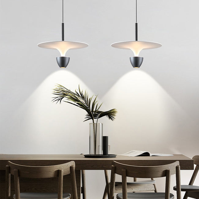 Lámpara colgante metal negro blanco Ø 26 x 35,5 cm LED 12W - ARLC0019