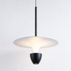 Lámpara colgante metal negro blanco Ø 26 x 35,5 cm LED 12W - ARLC0019