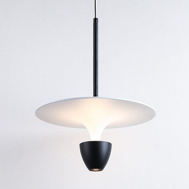 Lámpara colgante metal negro blanco Ø 26 x 35,5 cm LED 12W - ARLC0019