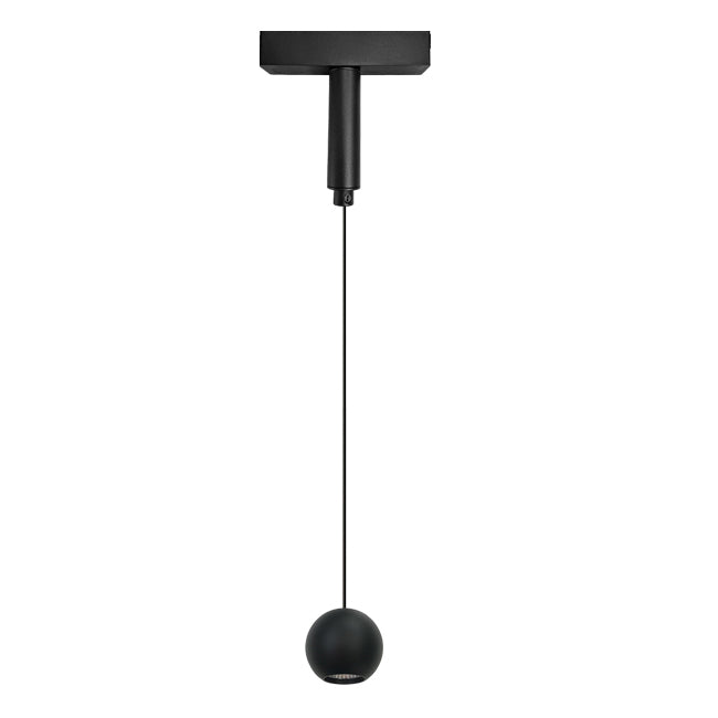 Lámpara colgante para riel magnético ultra slim aluminio negro Ø7x1,58 cm LED 8.5W