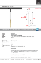 Lámpara colgante para riel magnético ultra slim aluminio acrílico bronce Ø3x1,90 cm LED 6W TUYA  - ARLC0033