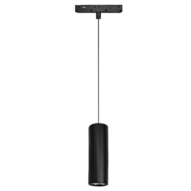 Lámpara colgante para riel magnético aluminio negro Ø50x1,40 cm LED 6W - ARLC0037