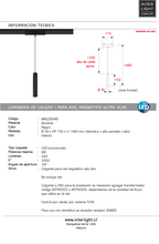 Cargar imagen en el visor de la galería, Lámpara colgante para riel magnético aluminio negro 15cm LED 6W - ARLC0040
