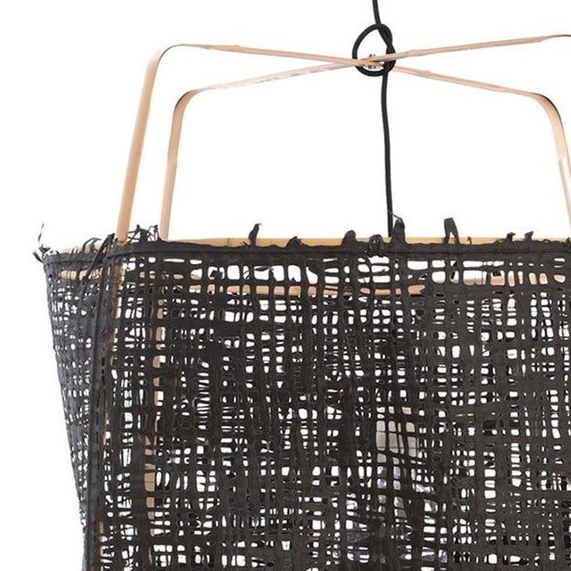 Lámpara colgante bambú fibra natural negra Ø67 cm E27 - AYLC0002 (EXHIBICIÓN)