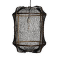 Lámpara colgante bambú malla sisal negro Ø41 cm E27 - AYLC0004