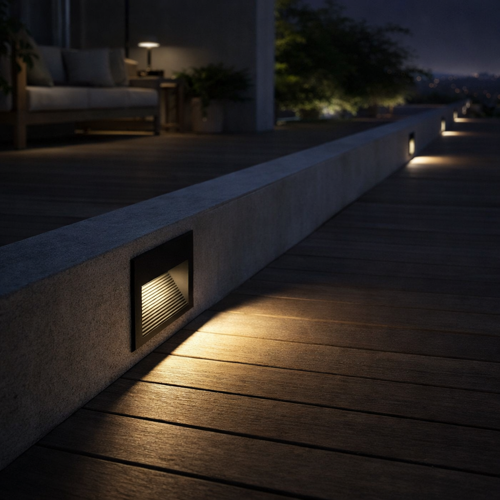 Foco embutido Pared antracita 16x16cm 5W  LED IP65  - TOFO0122