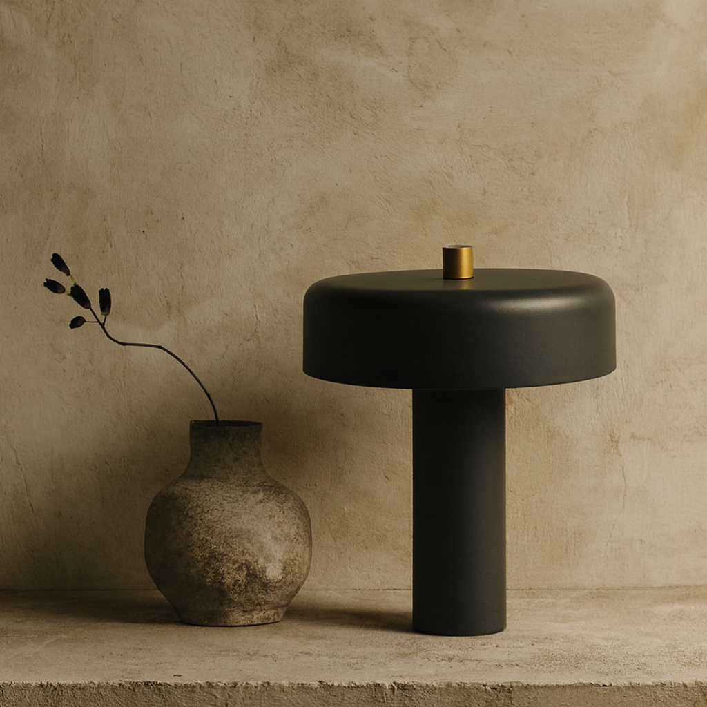 Lámpara sobremesa metal negro 30x33cm 10W LED - RILS0043