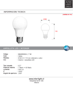 Ampolleta empavonada 7W 3000k cálida - BEAM0004