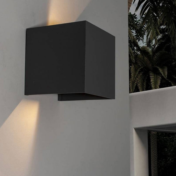 Apliqué negro opaco, bidireccional interior exterior LED 2x3W - BEAP0018