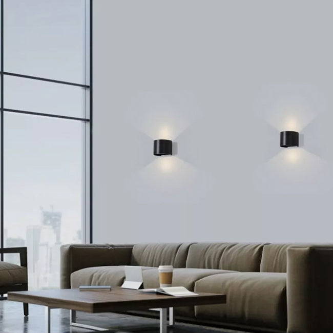 Apliqué negro bidireccional interior/exterior LED 2x3W - BEAP0020