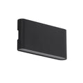 Aplique aluminio negro vidrio templado 17,5x9 cm IP54 LED 2X6W - BEAP0028