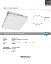 Cargar imagen en el visor de la galería, Plafón aluminio blanco  20,5x20,5 cm LED 18W - BEPL0007
