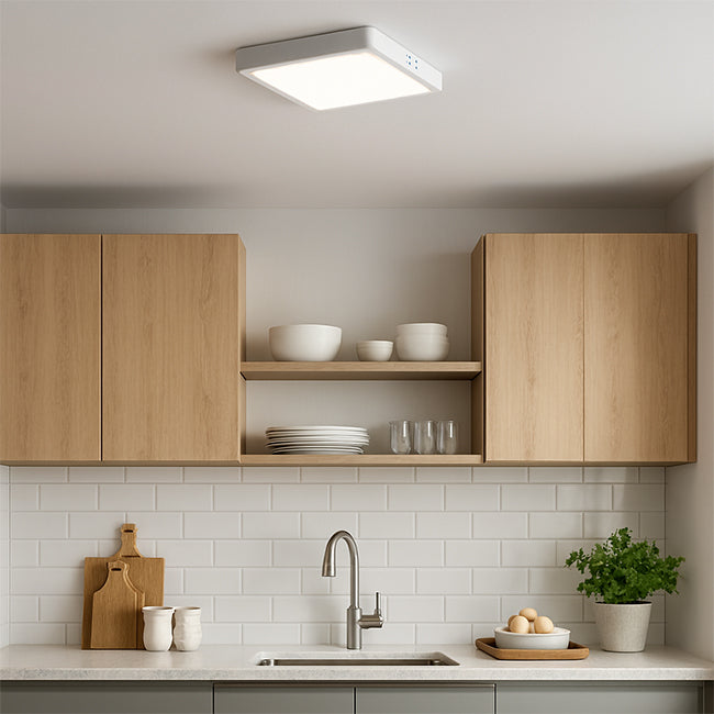 Plafón aluminio blanco 28x28 cm LED 24W - BEPL0008