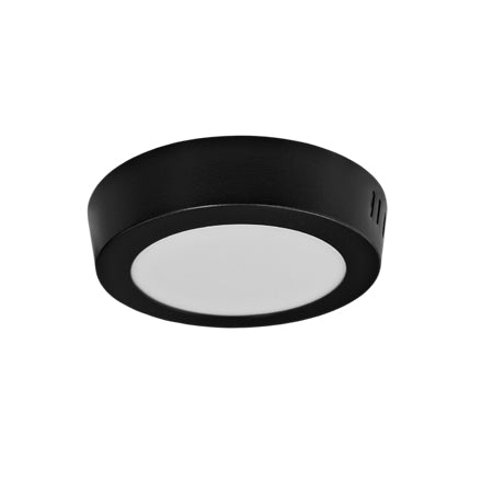 Plafón aluminio negro  Ø11,5 cm LED 6W - BEPL0009