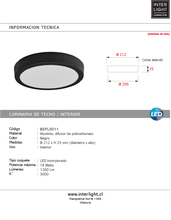 Cargar imagen en el visor de la galería, Plafón aluminio negro Ø21,2 cm LED 18W - BEPL0011
