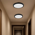 Plafón aluminio negro Ø28 cm LED 24W - BEPL0012