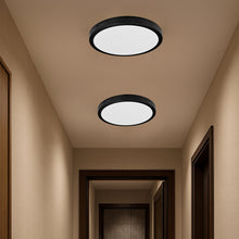 Cargar imagen en el visor de la galería, Plafón aluminio negro Ø28 cm LED 24W - BEPL0012
