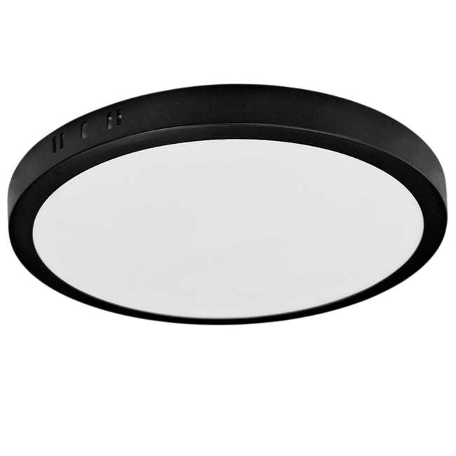 Plafón aluminio negro Ø28 cm LED 24W - BEPL0012