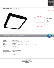 Cargar imagen en el visor de la galería, Plafón aluminio negro 20,5x20,5 cm LED 18W - BEPL0015
