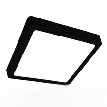 Cargar imagen en el visor de la galería, Plafón aluminio negro 20,5x20,5 cm LED 18W - BEPL0015
