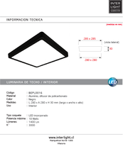 Cargar imagen en el visor de la galería, Plafón aluminio negro 28x28 cm LED 24W - BEPL0016
