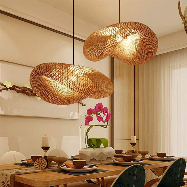 Lámpara colgante natural ratán 50 cm E27 - TOLC0017