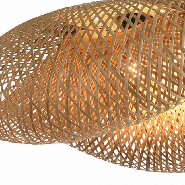 Lámpara colgante ratán natural 80 cm E27 - TOLC0018