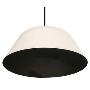 Lámpara colgante metal blanco interior negro Ø56x30 cm E27 - BRLC0015