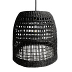 Lámpara colgante fibra natural negro Ø31x33 cm E27 - BRLC0059