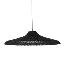 Cargar imagen en el visor de la galería, Lámpara colgante fibra natural negro 60x15 cm E27 - BRLC0060
