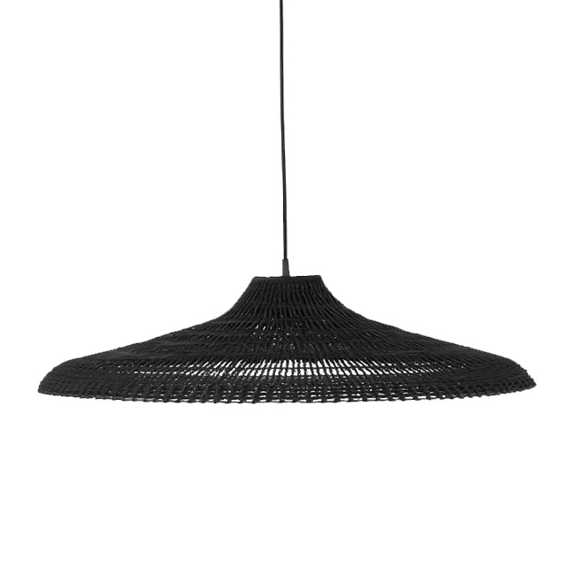 Lámpara colgante fibra natural negro 60x15 cm E27 - BRLC0060
