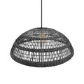 Lámpara colgante fibra natural negro 59x28 cm E27 - BRLC0063