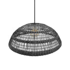 Lámpara colgante fibra natural negro 59x28 cm E27 - BRLC0063