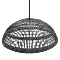 Lámpara colgante fibra natural negro 79x31 cm E27 - BRLC0065
