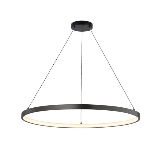 Lámpara colgante aluminio negro aro Ø 60 cm LED 35W - BYLC0001
