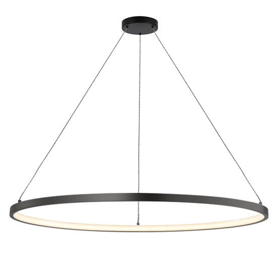 Lámpara colgante aluminio negro aro Ø90 cm LED 45W - BYLC0002