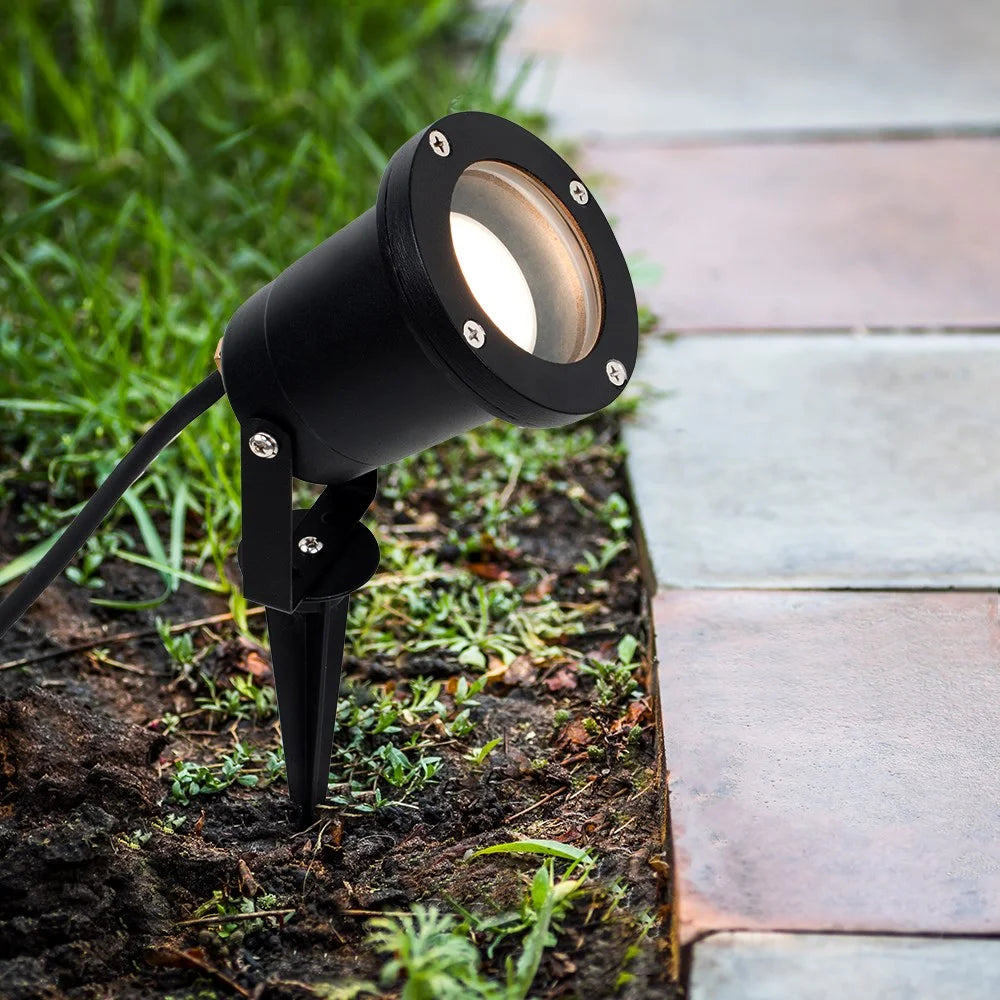 Estaca jardín resina negro IP65 Ø 10x32 cm GU10 - MUES0004