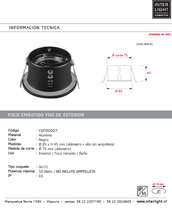 Cargar imagen en el visor de la galería, Foco embutido retraído aluminio negro exterior IP65 Ø8,5 cm GU10 - CEFO0007
