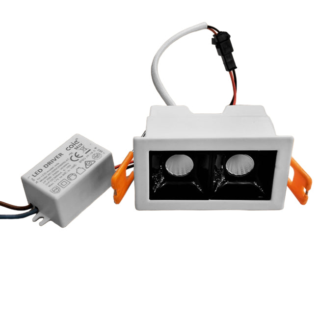 Foco mini embutido metal blanco 7,5x4,5cm LED  4W - CEFO0009