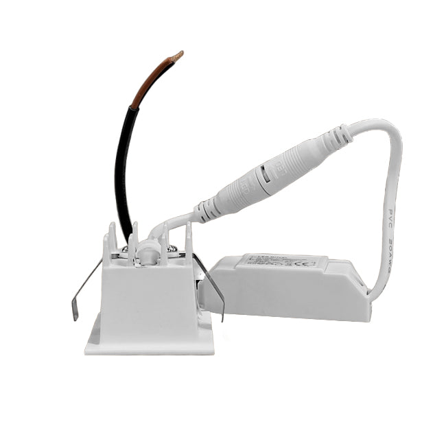 Foco mini embutido metal blanco 4,5x4,5x 5 cm LED  2W - CEFO0010