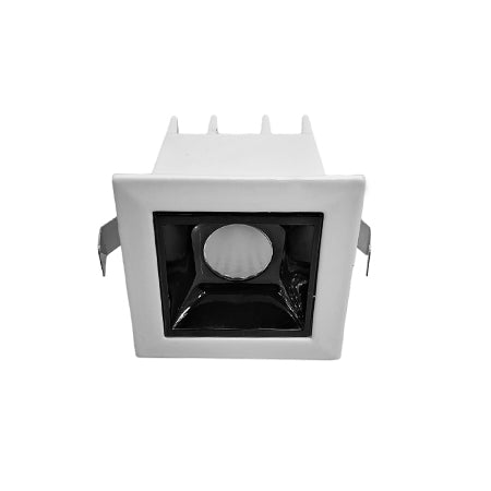 Foco mini embutido metal blanco 4,5x4,5x 5 cm LED  2W - CEFO0010