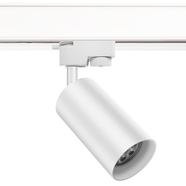Foco metal blanco para riel monofásico11,4x15,3x19 cm GU10 - CEFO0016