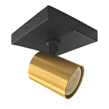 Cargar imagen en el visor de la galería, Foco sobrepuesto muro o techo aluminio negro bronce GU10 50W - CEFO0021
